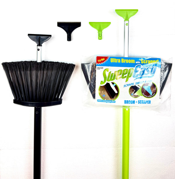 Ultimate SweepEasy Starter Bundle | Full Size + Pro Lobby Broom + Bonus Scrapers — Green 1